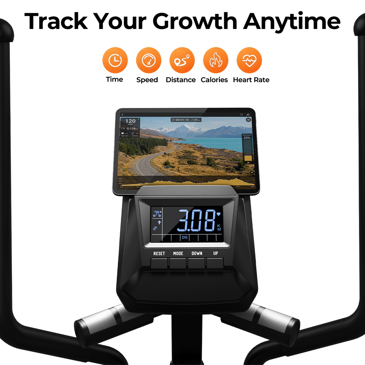 YOSUDA Elliptical Exercise Machine, Compact Elliptical with 12°/45° Incline 15.5/18.5IN Long Stride, 16 Levels Resistance, 400/500LBS Capacity, Support Kinomap/Fed APP, Qiuet Magnetic System